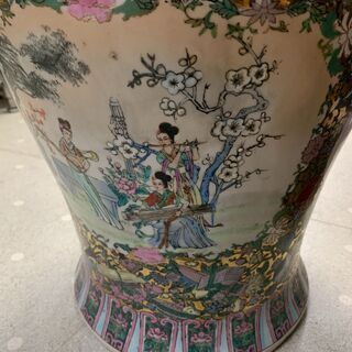 ☆来店限定☆▽飾り壺 宮廷画金彩花鳥図 骨董品 陶器 絵