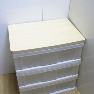 jtp-0591　ウッドトップチェスト　3段　衣類収納