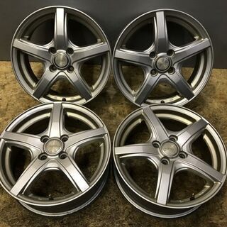 DUNLOP VIOLENTO ヴィオレント 社外ホイール 15インチ 4本 5.5J4HPCD100+50 フィット インサイト等 (VHM363) クレジットカード QR決済可能