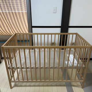 【お譲り先が決定しました】ベビーベッド　IKEAの画像
