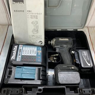 【引取限定出品】【中古品良品】【訳あり商品】マキタ 充電式インパクトドライバー 14.4V TD161D ブラック 組替フルセット品の画像