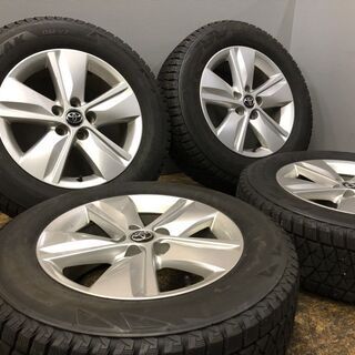 【BS BLIZZAK DM-V2 225/65R17】スタッドレス【トヨタ ハリアー 純正ホイール 17インチ 7J5HPCD114.3+39】2018年製　(VTC424) クレジットカード QR決済可能