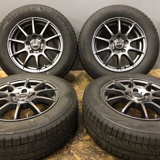 【BS BLIZZAK VRX2 195/65R15】スタッドレス【A-TECH SCHNEIDER 15インチ 6J5HPCD114.3+50】ヴォクシー ノア等　(MTG122) クレジットカード QR決済可能