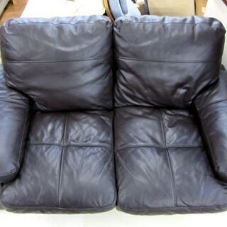 ダークブラウン 2人掛けソファ 合成皮革 ソファー 2人掛け コンパクト 合皮 ローソファ 北欧 sofa おしゃれ