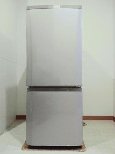 【2018年製】三菱　2ドア冷蔵庫　146L　シルバー
