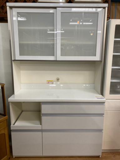 パモウナ レンジボード 幅120cm ホワイト 中古