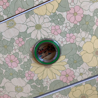 昭和レトロ 整理タンス 花柄 レトロ家具の画像