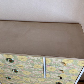 昭和レトロ 整理タンス 花柄 レトロ家具の画像