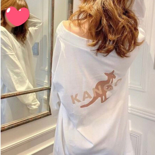 レディース KANGOL カンゴール ワンショルダーロング tシャツ フリーの画像