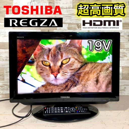 【すぐ見れるセット‼️】TOSHIBA REGZA 液晶テレビ 19型✨ HDMI搭載⭕️
