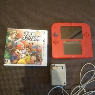 Nintendo2DS 本体(箱無し)スマブラ3DS ACアダプ...
