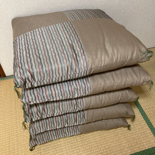 手作り座布団5枚セット　(美品)
