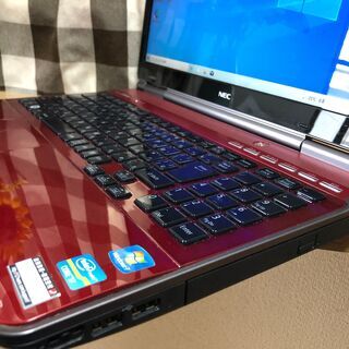 ☆彡美麗品！ＷｅｂカメラUSB接続付き・新品SSD240GB☆超高速ｉ７第二世代/人気ＮＥＣ/Win10 64bit/Office2019付/15.6ｲﾝﾁ/メモリ８ＧＢ/無線/DVD・ＣＤ再生ソフト付・クリスタルレッド　No.2108010の画像