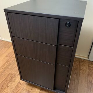 デスクキャビネット（サイドワゴン/サイドチェスト）　キャスター付き