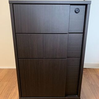 デスクキャビネット（サイドワゴン/サイドチェスト）　キャスター付きの画像