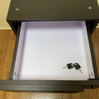 デスクキャビネット（サイドワゴン/サイドチェスト）　キャスター付きの画像