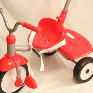 三輪車　美品　手押し付き　折りたたみ式