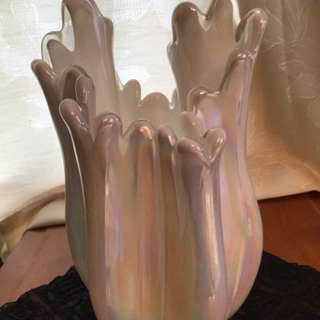受渡し予定者の方ほぼ、決まりました。光を放つ硝子の花瓶   白色🌻の画像