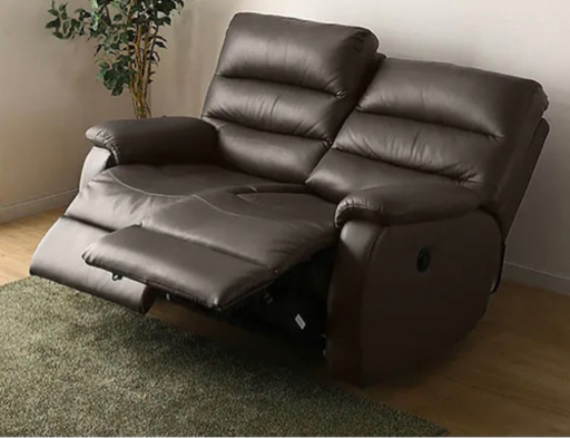 ニトリ2人用電動本革リクライニングソファ (ビリーバー3 DBR )