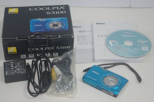 中古　Nikon ニコン　COOLPIX S3100　カジュアルブルー