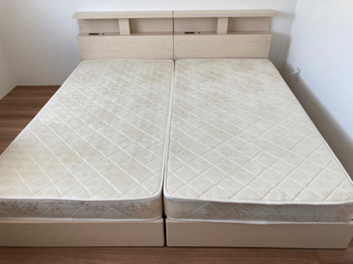 値下げ！【格安8.25まで】シングルベッドフレーム2つ&マットレス2つ