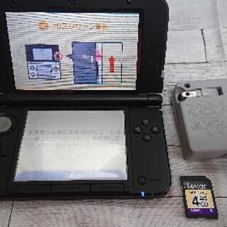 3ds LL 本体ブラック  モンハン系ソフト３本付きの画像
