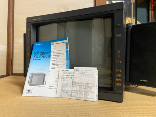 【直接引き取り限定　動作確認済みジャンク品】純正スピーカー付　説明書　回路図あり　ソニー プロフィールプロ 21型 KX-21HV1S