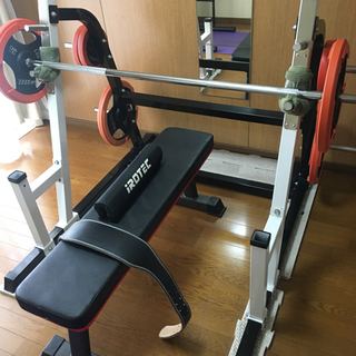【値下げ】アイロテック ハーフラック、バーベルセット80kg等
