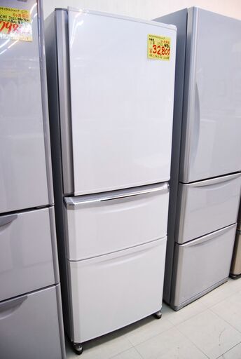 6280 三菱 335L 自動製氷付 冷凍冷蔵庫 MR-C34X-W 2014年製