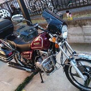 稀少車 GN125-2F マルーン色 実走行3500km フル装...