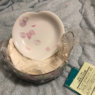 桂由美　ハート小皿5枚セット