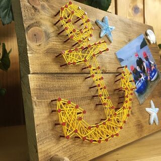 【子どもDIY体験教室】クギと糸で絵を描くストリングアートで写真...