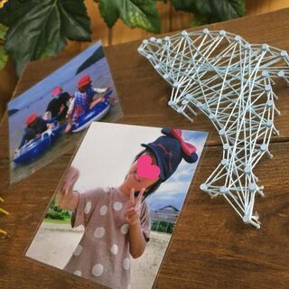【子どもDIY体験教室】クギと糸で絵を描くストリングアートで写真立てを作ろう！ - 蒲生郡