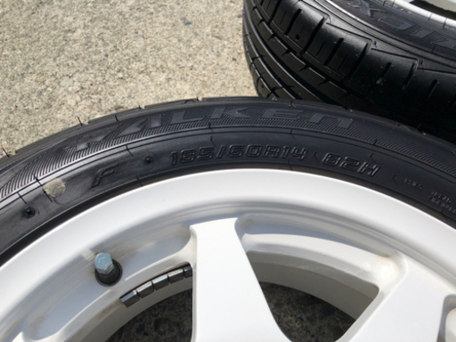 メーカー不明ホイール 14×6JJ +38 夏タイヤ FALKEN ZIEX ZE914 2021年4週目製造 タイヤホイール4本セッ