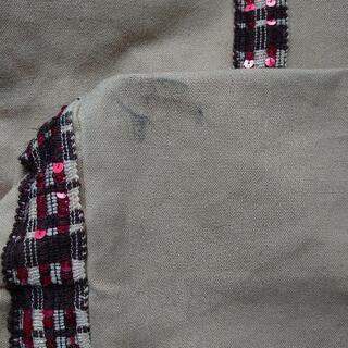 【あげます】トートバッグ  カーキ 35cm x 32cm x  20cm 中古の画像