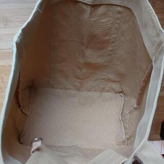 【あげます】トートバッグ  カーキ 35cm x 32cm x  20cm 中古の画像