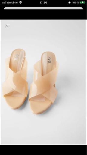 ビニールハイヒールサンダル　ZARA 　サイズ35