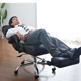 イーサプライ リクライニングチェア ブラック EEX-CH8 フットレスト 可動肘背もたれ約73cmの画像