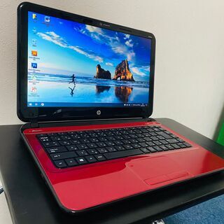 ★赤いノートＰＣ★ HP 14-b107AU SSD120GB ...