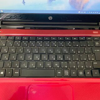 ★赤いノートＰＣ★ HP 14-b107AU SSD120GB メモリ4G Ofiicce2010 PhotoShopCS5インストール済の画像
