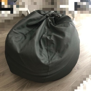 ハナロロ　ビーズクッション　レザーカバータイプ　チャコールグレー