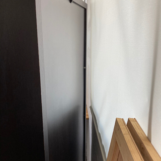 本棚　木　黒　間仕切りの画像