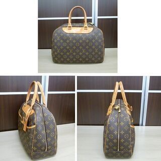 本物 ルイヴィトン LOUIS VUITTON ドーヴィル M47270 モノグラム ボストンバッグ ハンドバッグ ネームタグ カデナの鍵なし 苫小牧西店の画像