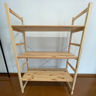 無印良品パイン材ユニットシェルフ８６ｃｍ幅　幅８６×奥行３９．５×高さ１２０ｃｍの画像