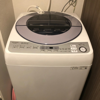 美品！シャープ 全自動洗濯機8kg ES-GV8D-S 20000円