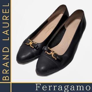 サルヴァトーレ フェラガモ ダブル ガンチーニ ブラック パンプ...