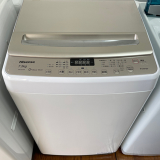 送料・設置込み　洗濯機　7.5kg Hisense 2019年