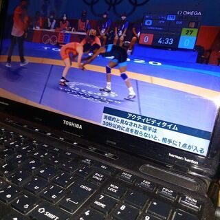 値下げ！管理番号 T55003　SSD仕様　テレビが見られる　ブルーレイも　東芝製　DYNABOOK　T550T4BB　地デジ付ノートパソコン　新品SSD　１５．６インチ大画面　WIN7＆WINDOWS10　64bit home デュアルブートWIFI内蔵　DVD鑑賞　YOUTUBE動画　音楽鑑賞　グーグルクローム　ITUNES　OPENOFFICE　VLCmediaplayerインストール済　すぐに使える　USB2.0*4 eSATA ブルーレイの画像