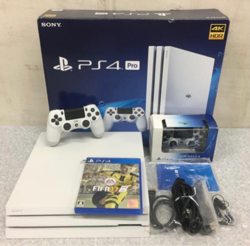 ps4 PlayStationPro 本体 ホワイト 1TB(CUH-7000BB02)/コントローラーカモフラージュソフト ps4本体セット
