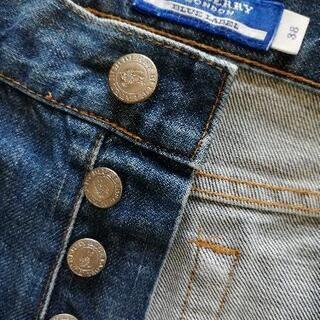 ※値下げしました※【バーバリー/BURBERRY BLUE LABEL】バーバリーチェックロールアップデニムの画像